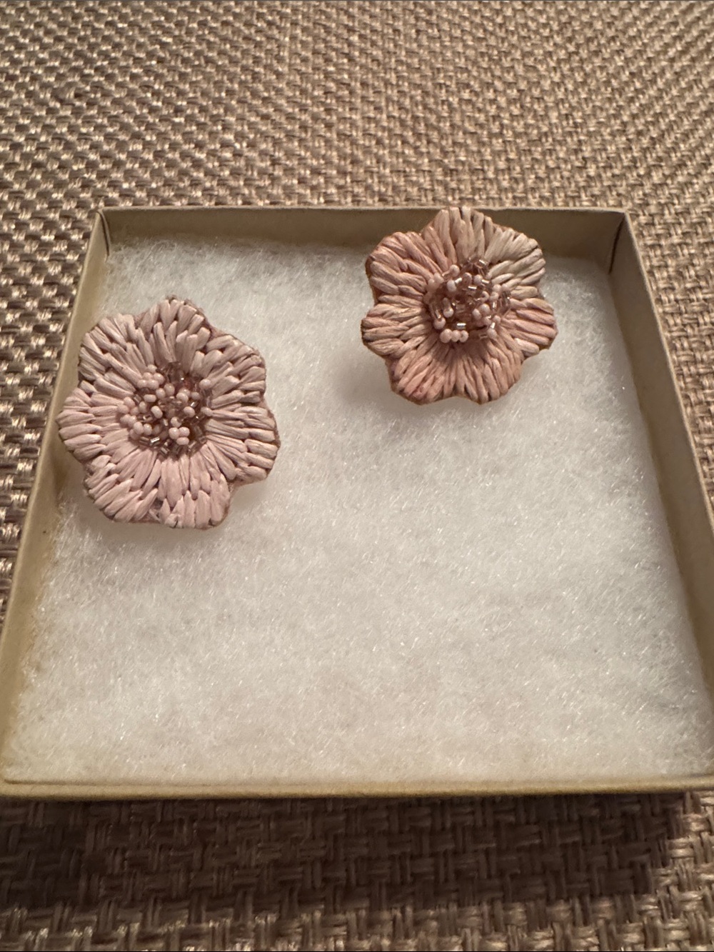 Delicate Pink Floral Stud Earrings - Women Jewelry